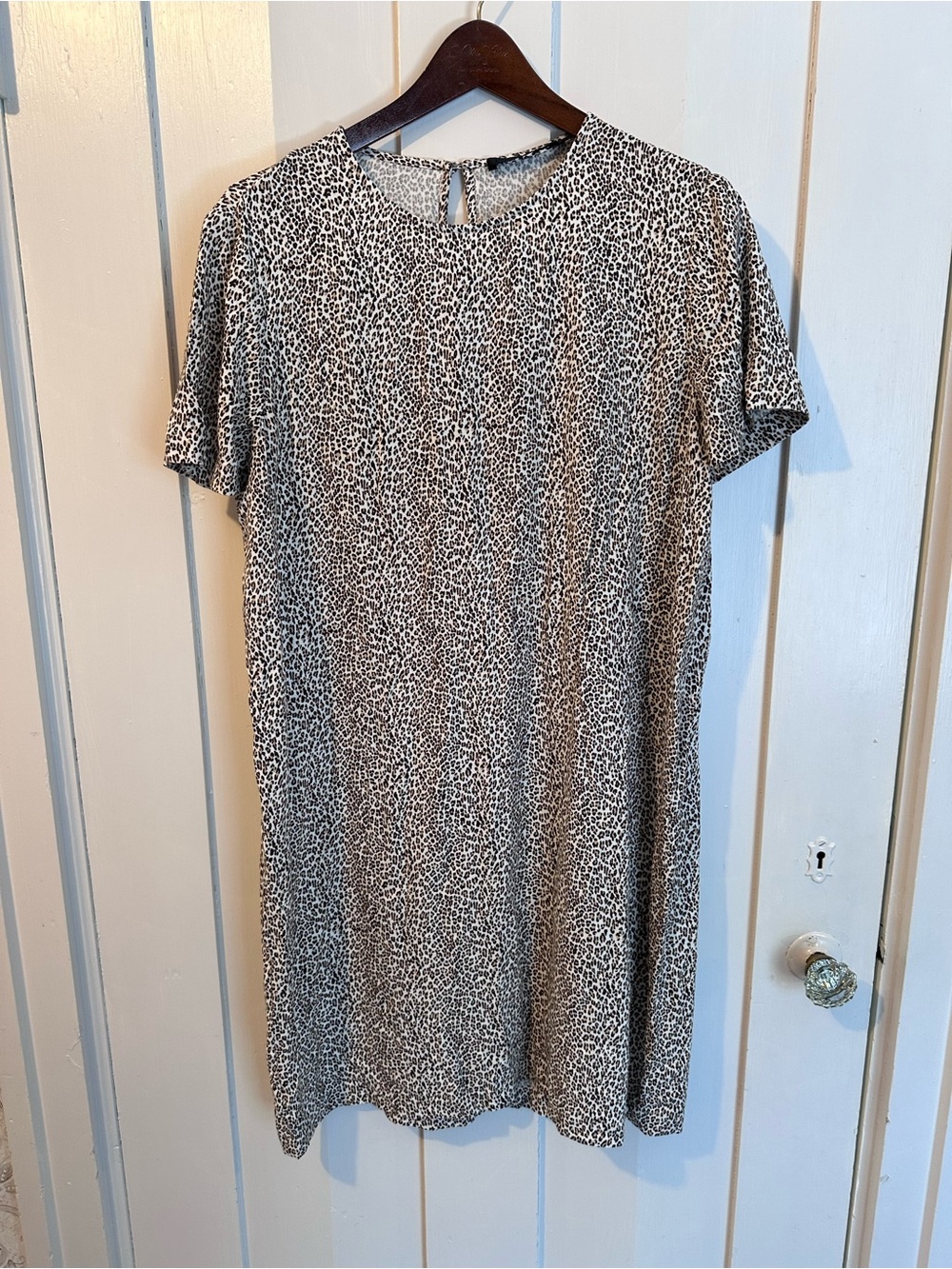 Jenni Kayne Black and White Leopard T-Shirt Dress